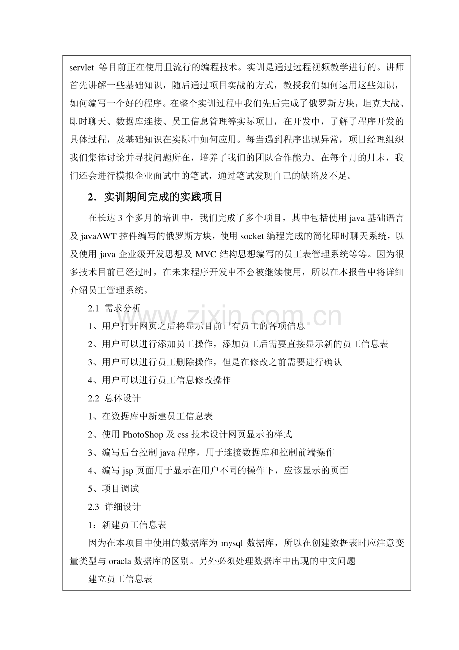 软件工程专业大型软件项目实训报告模板DOC.doc_第3页