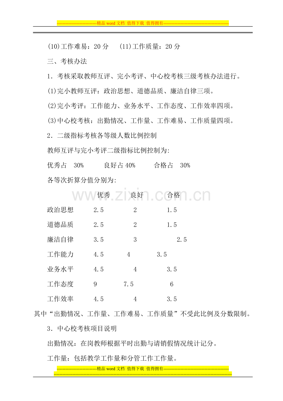 55-2013宋庄小学教师年度与绩效考核方案..doc_第3页