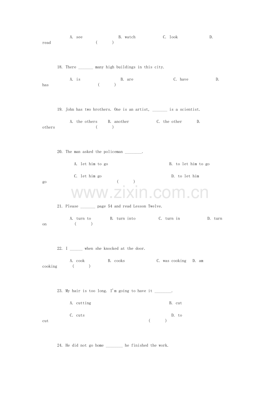 初中英语模拟试题(二).doc_第3页