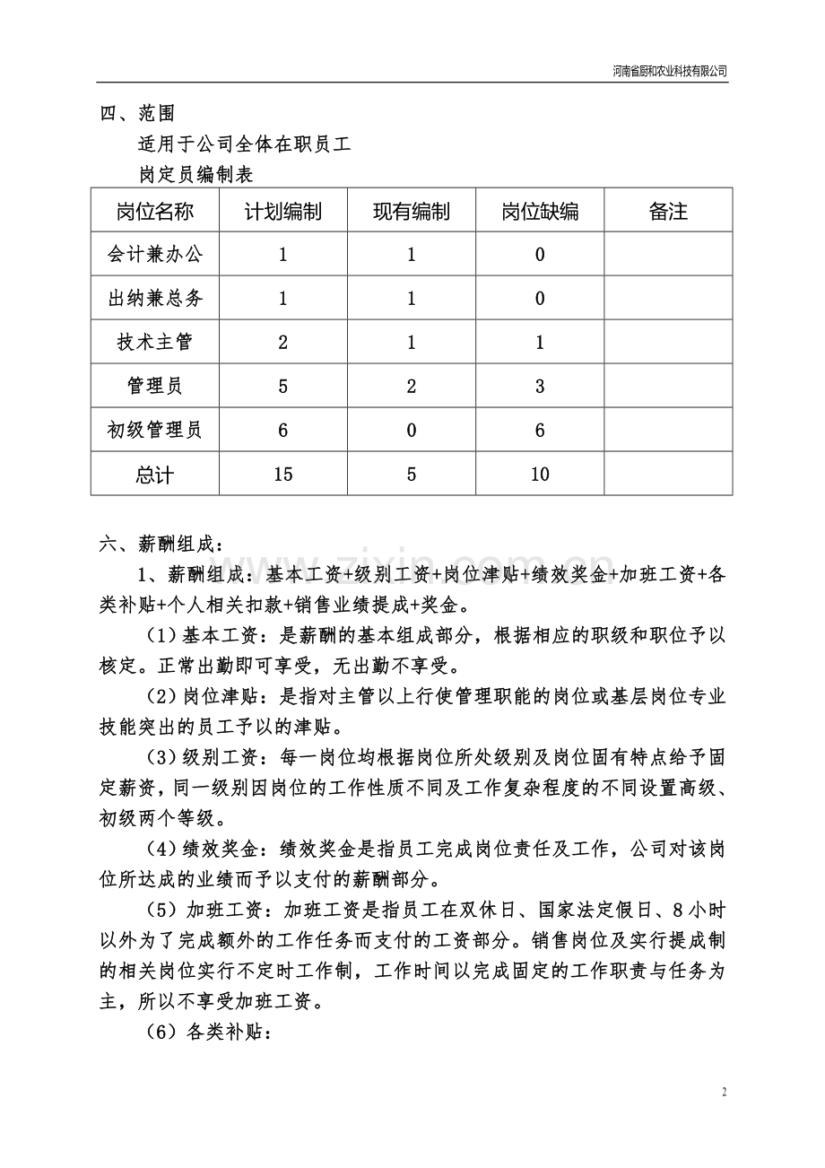 现代农业有限公司薪酬草案20140428.doc_第2页