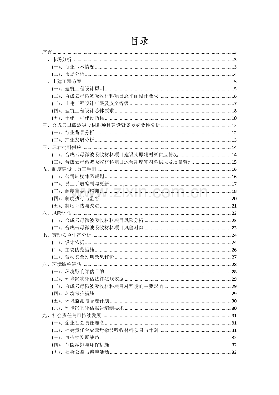 2024年合成云母微波吸收材料项目投资分析及可行性报告.docx_第2页