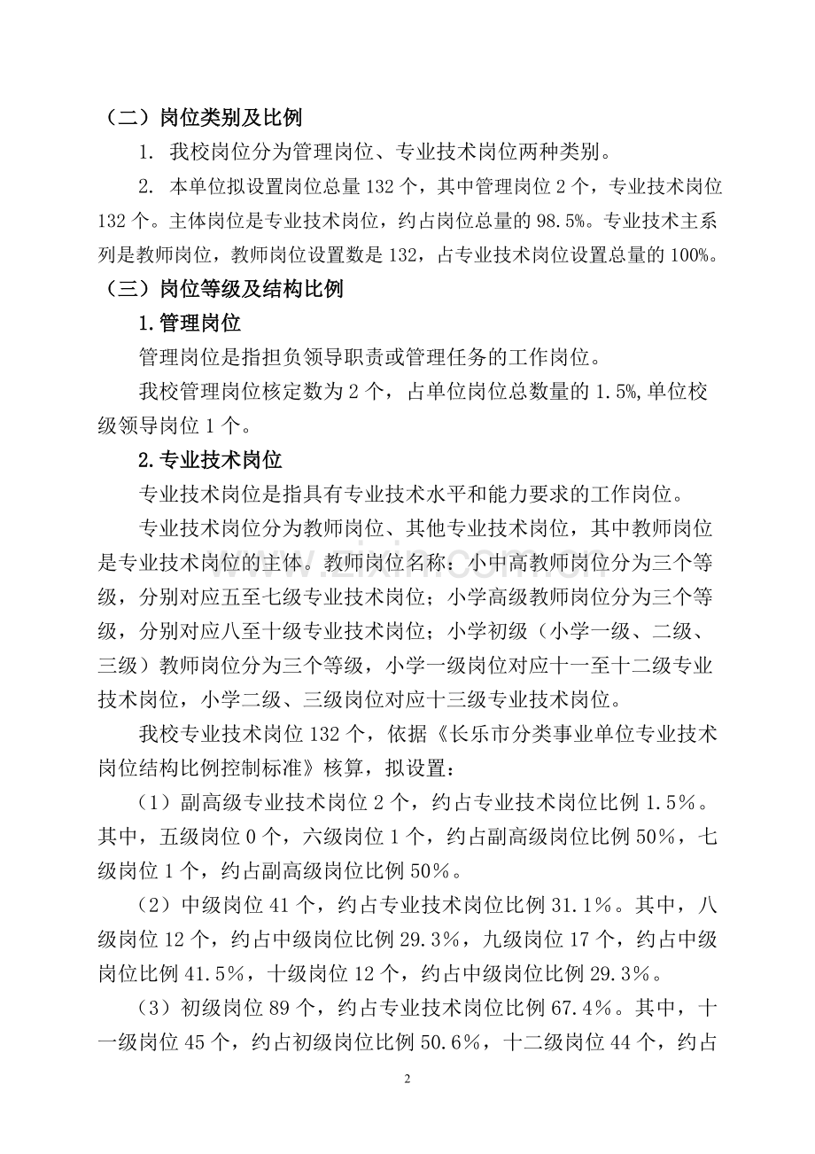 长乐市潭头中心小学岗位设置实施方案.doc_第2页