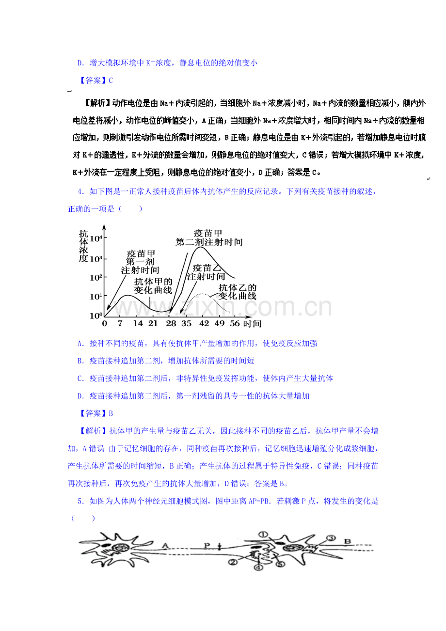 2016-2017学年高二生物上册单元同步双基双测试题9.doc_第2页