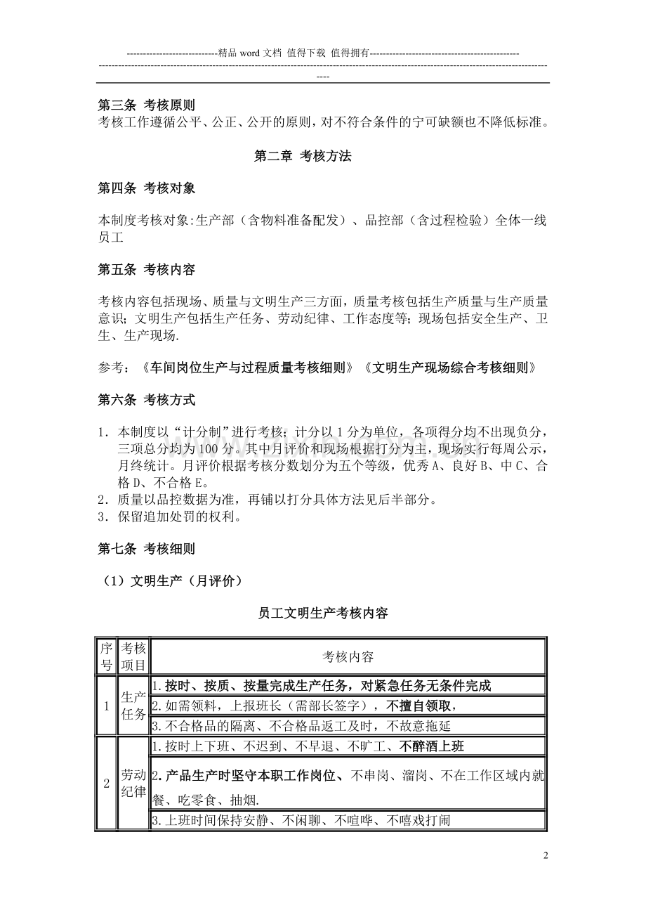 生产部绩效考核方案(新).doc_第2页