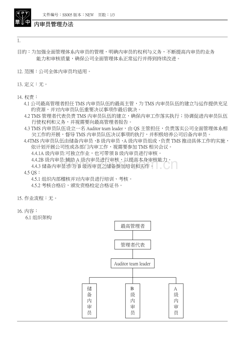 内审员管理办法.doc_第1页