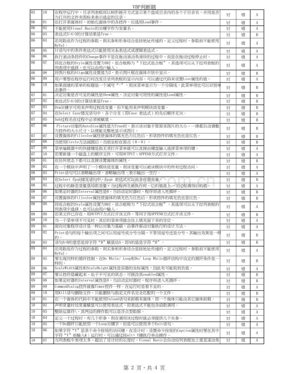 VB判断题及答案.doc_第2页