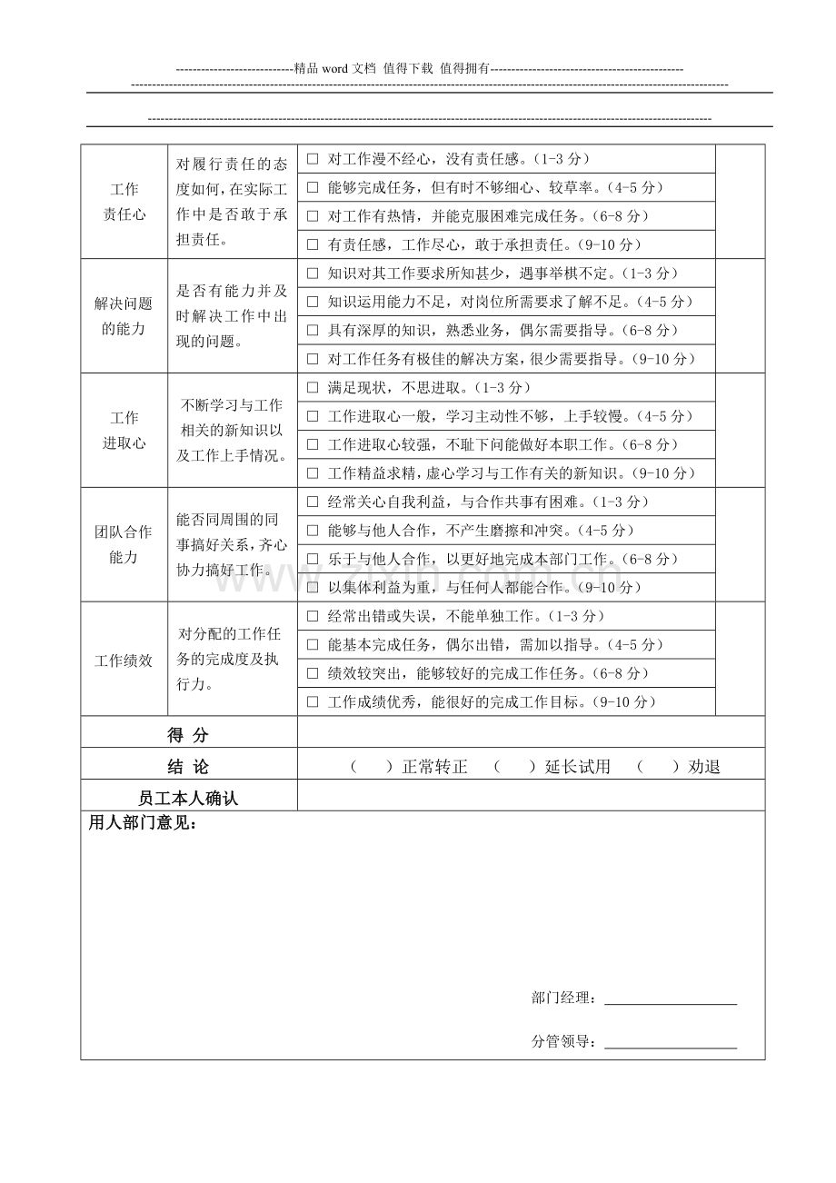 新员工岗位胜任力试用期测评表.doc_第2页