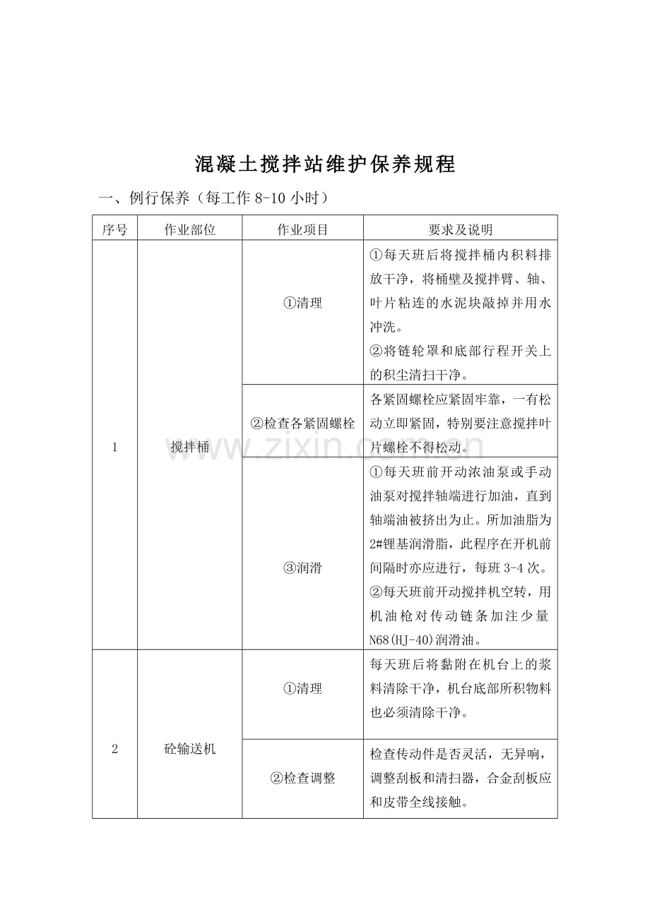 混凝土搅拌站维护保养规程.doc_第3页