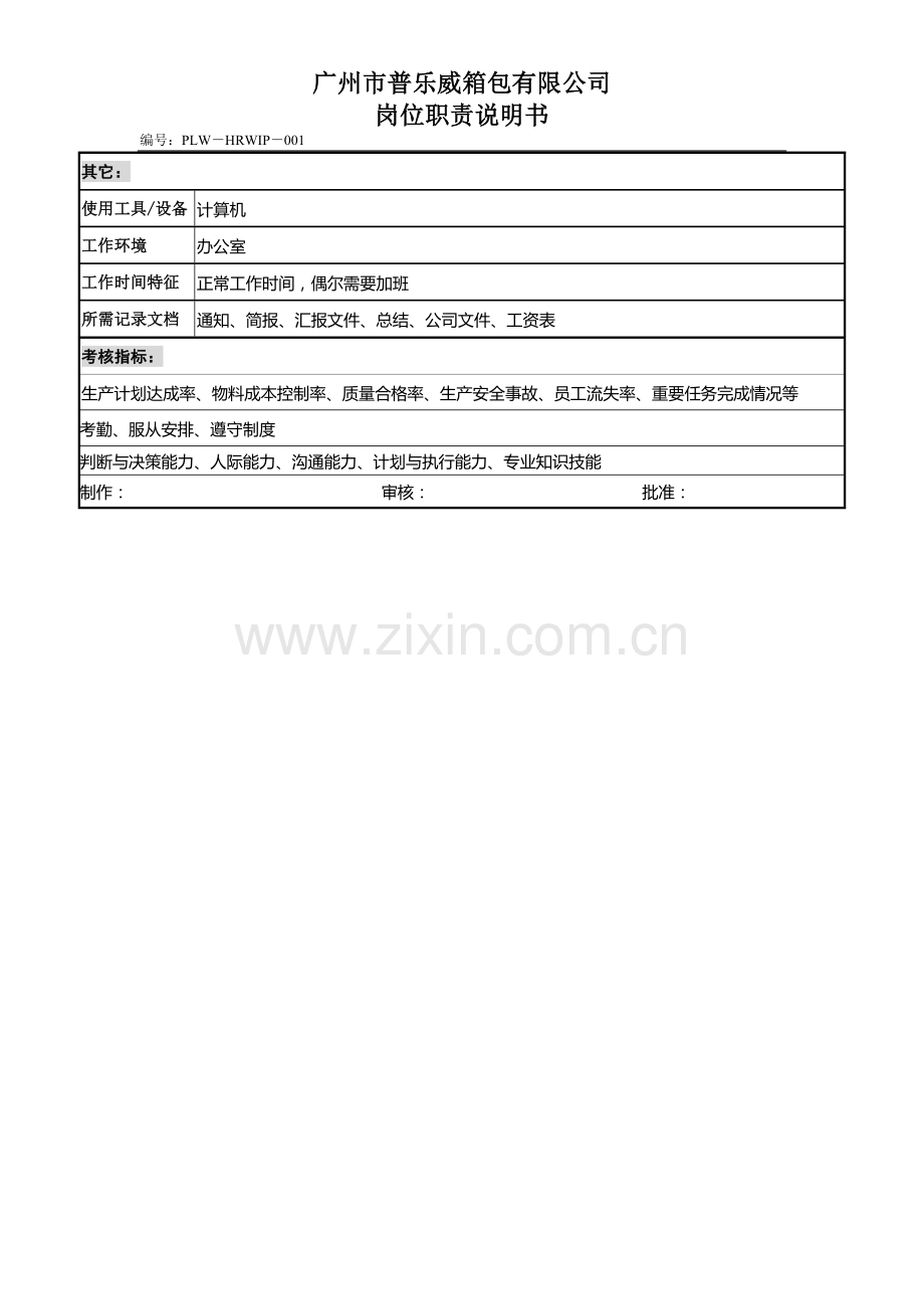 生产部经理岗位职责说明书(定稿).doc_第3页