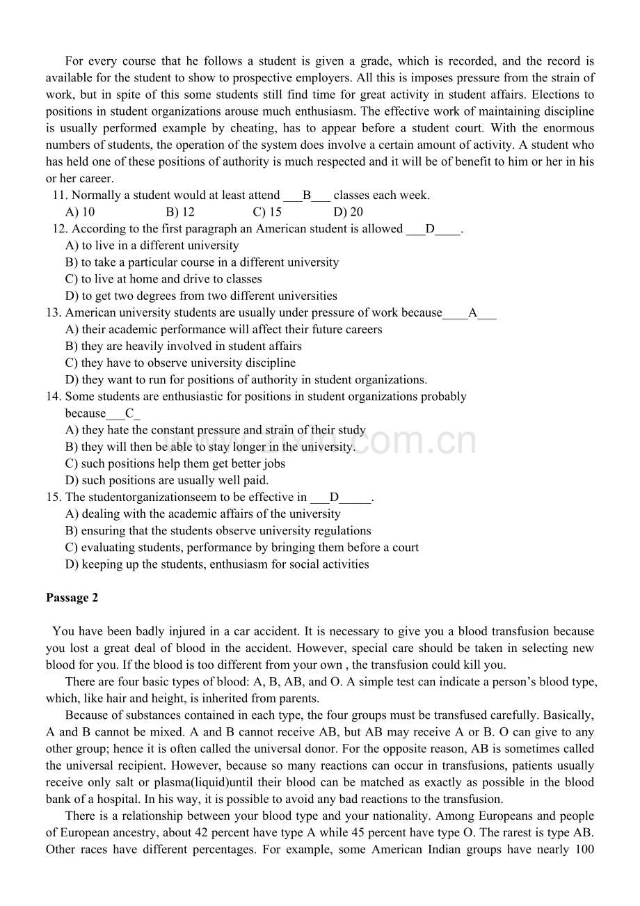 大学英语(三)第2阶段测试题-ok.doc_第2页