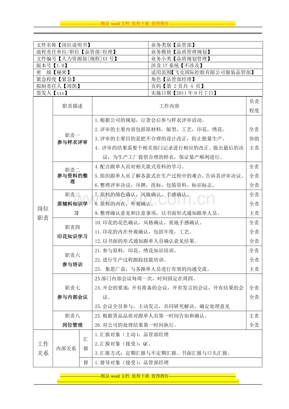 品管部QA岗位职责.doc_第2页