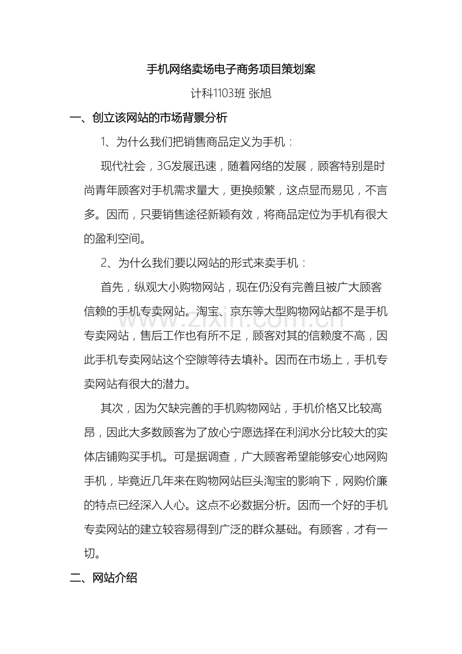 手机网络卖场电子商务项目策划案.doc_第2页