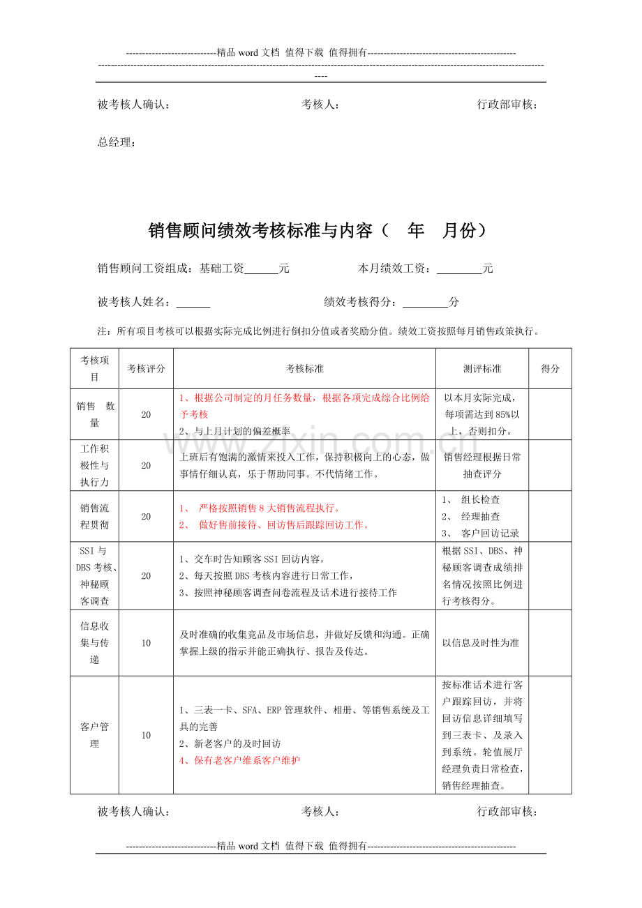 4S店绩效考核表.doc_第3页