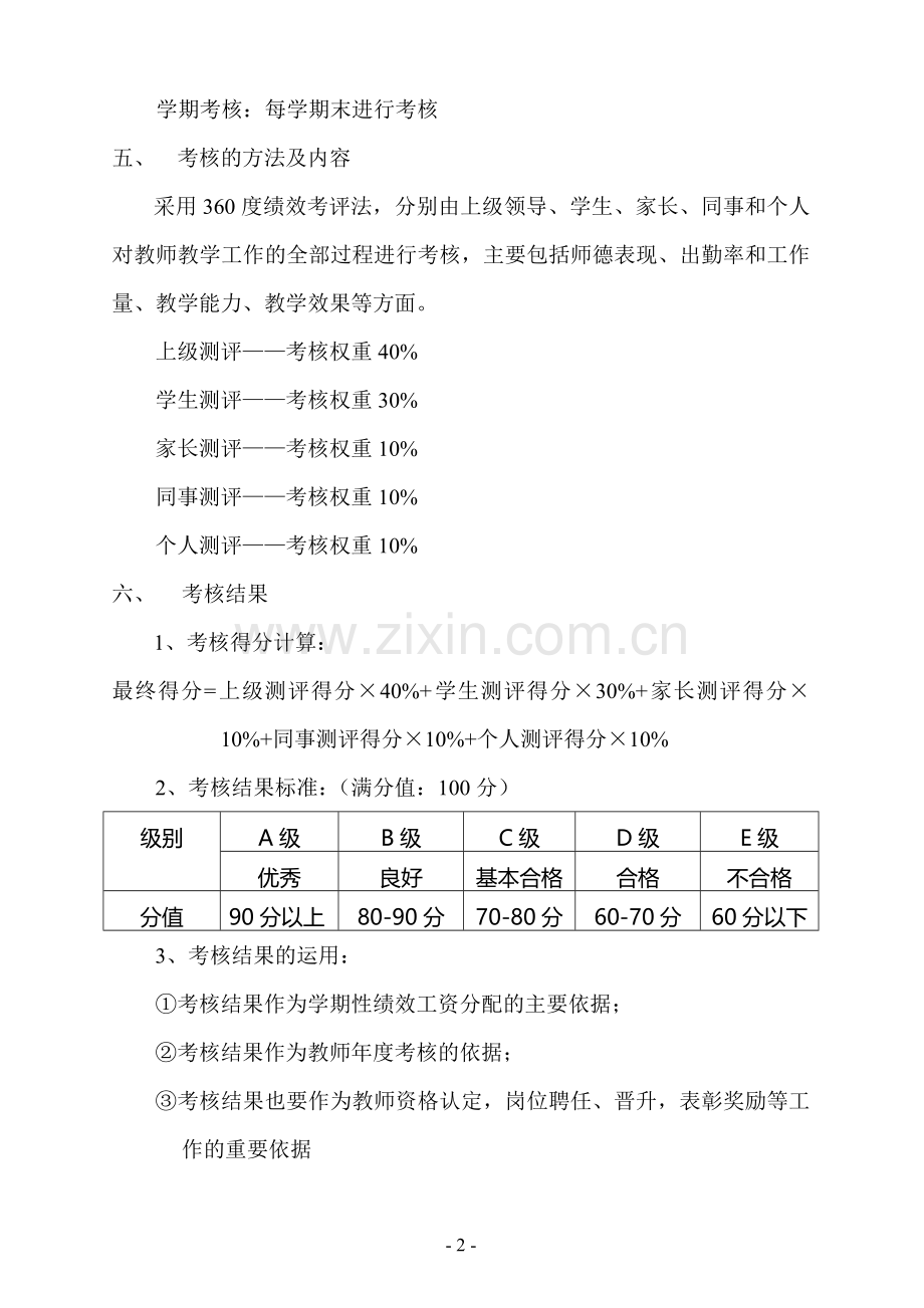 教师绩效考核方案计划.doc_第2页