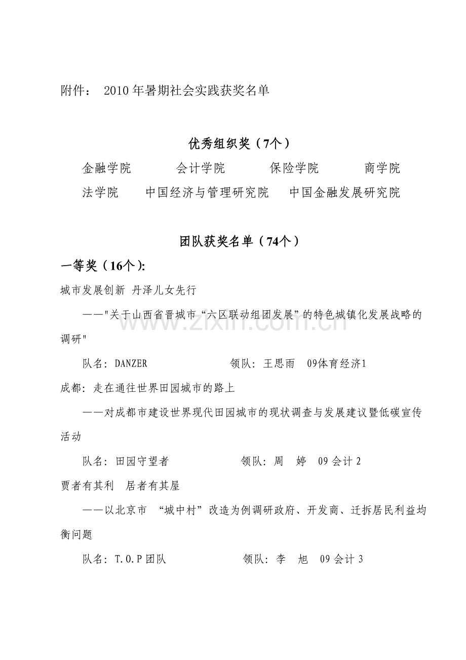 2010暑假社会实践获奖名单.doc_第2页