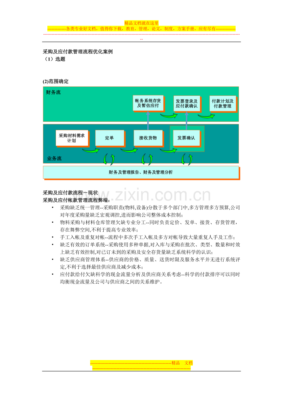 采购及应付款管理流程优化案例.doc_第1页