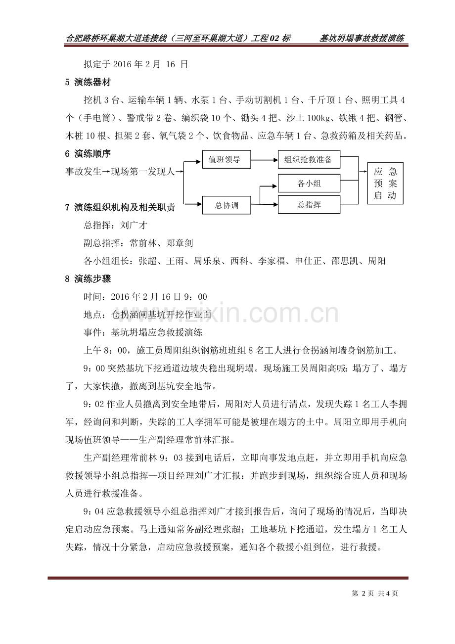 深基坑塌方演练方案.doc_第2页