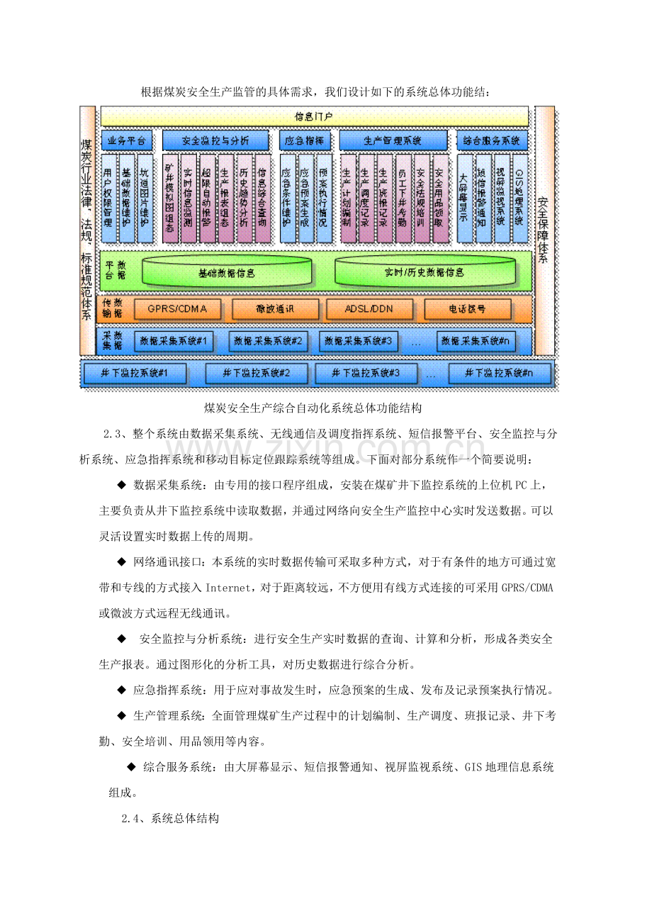 经典弱电智能化系统之生产调度中心煤矿综合自动化系统设计方案和概述.doc_第3页