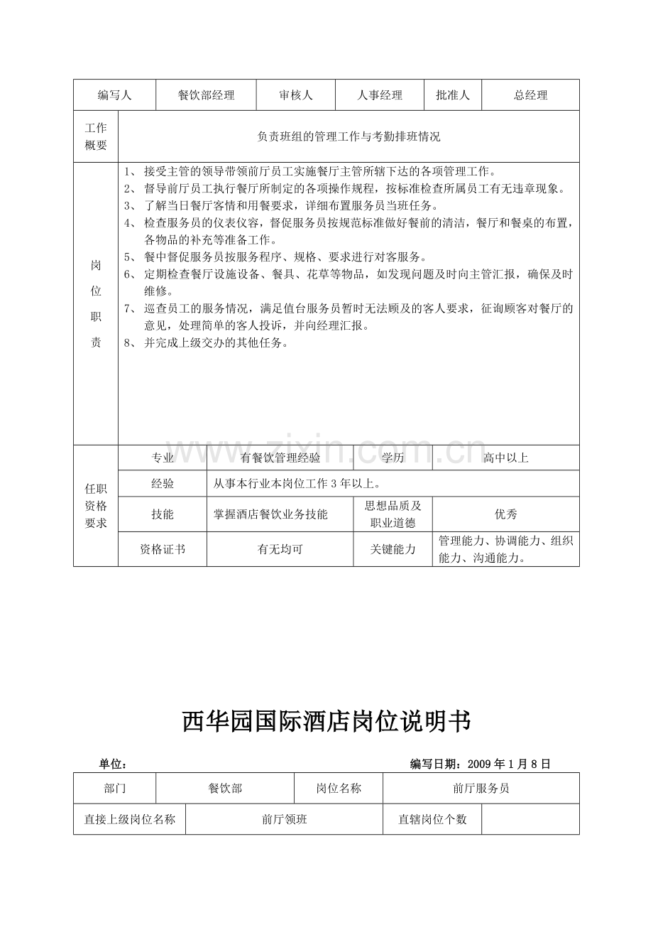 餐饮部-岗位职责.doc_第3页