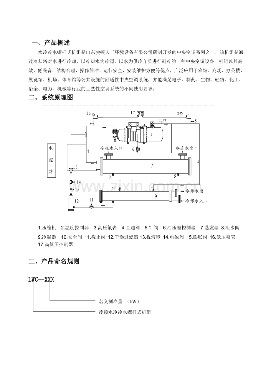 水冷冷水螺杆式机组系列技术手册.doc_第2页