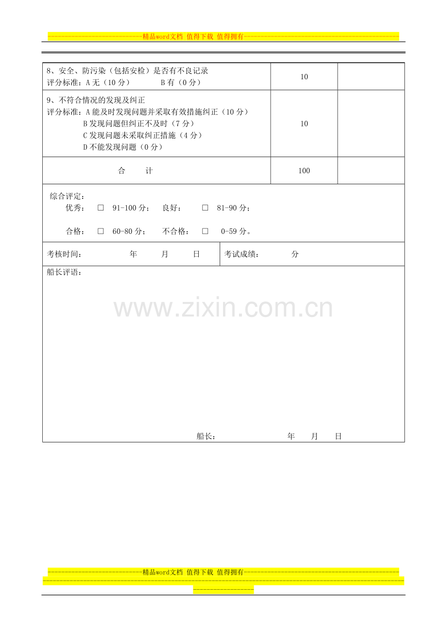 CA02-3二副业务安全技术考核表..doc_第2页