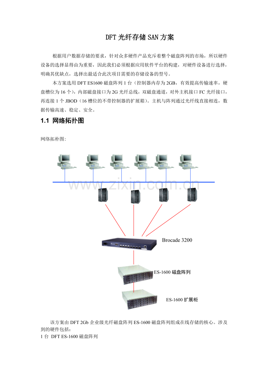 DFT光纤存储SAN方案-双控.doc_第1页