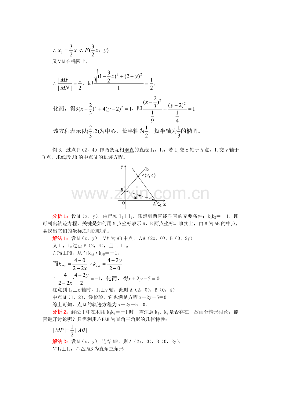 高考专题训练专题复习——求轨迹方程-人教版.doc_第3页