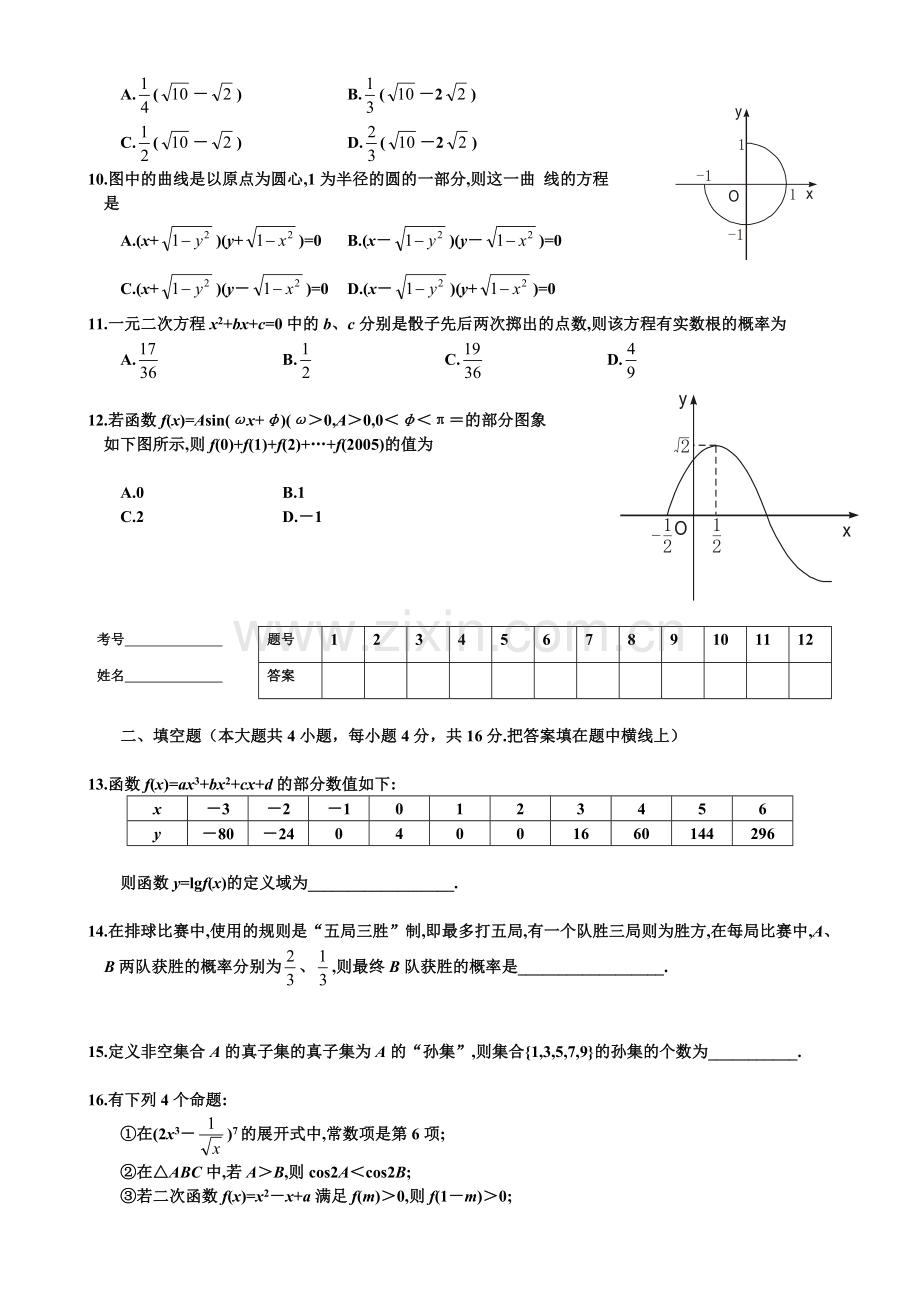 高考数学训练(理)3.doc_第2页