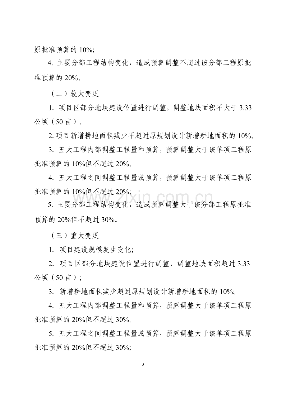 安徽省土地整治项目规划设计变更管理办法-市级.doc_第3页