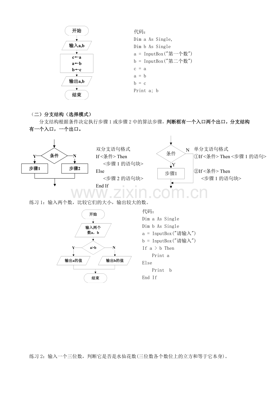 高一信息科技算法与程序设计复习.doc_第3页