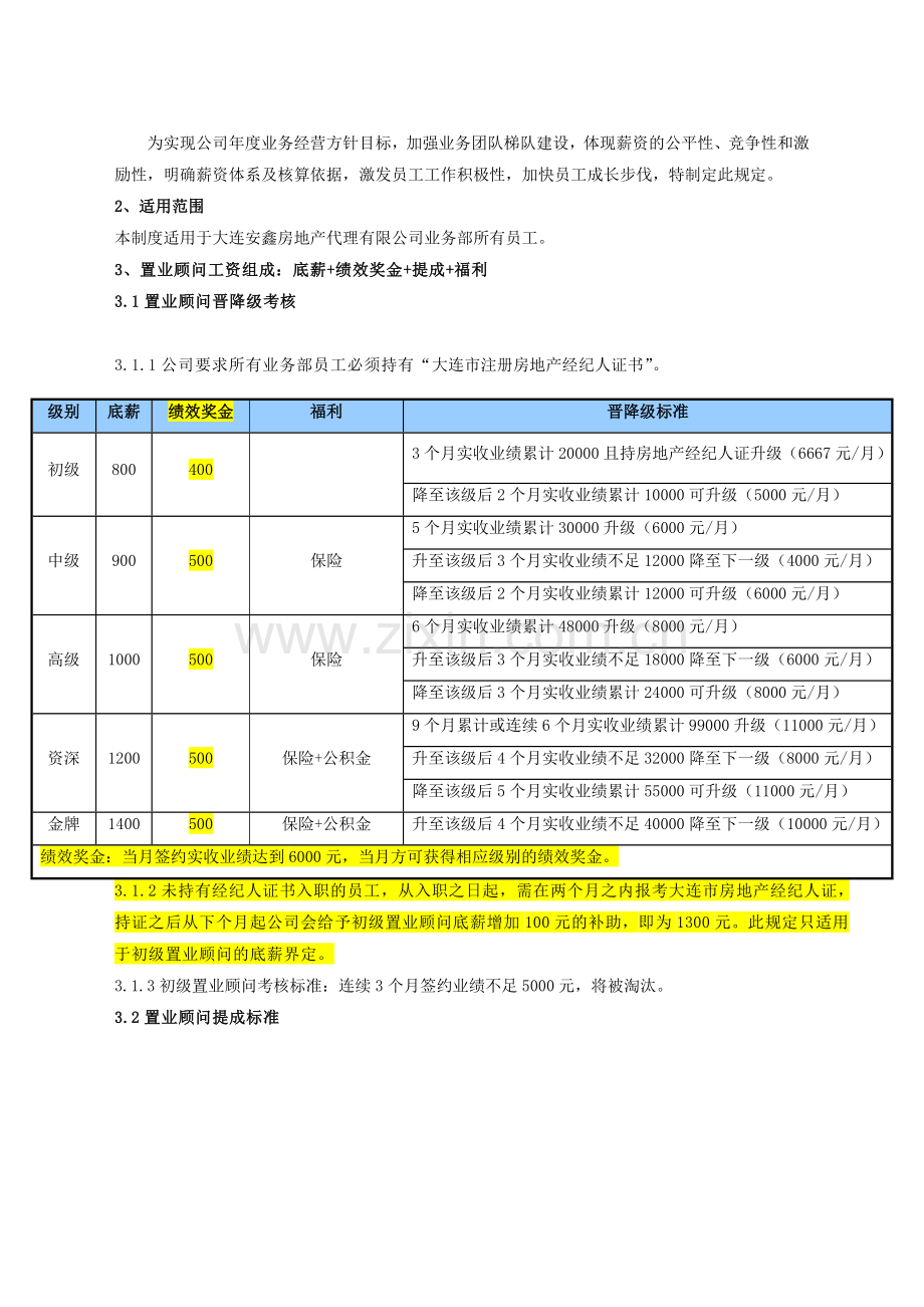 薪酬及晋降级考核管理规定..doc_第3页