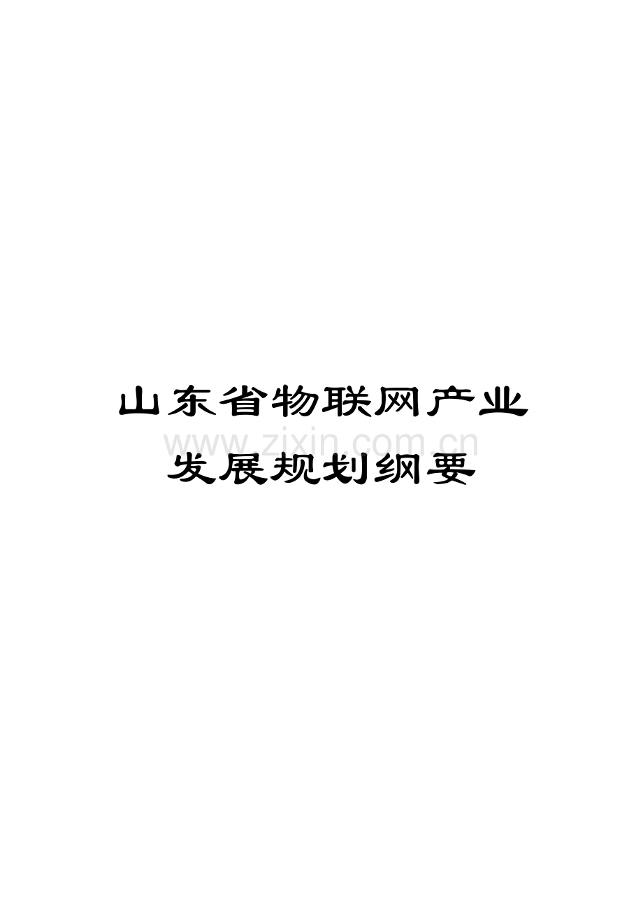 山东省物联网产业发展规划纲要模板.docx_第1页