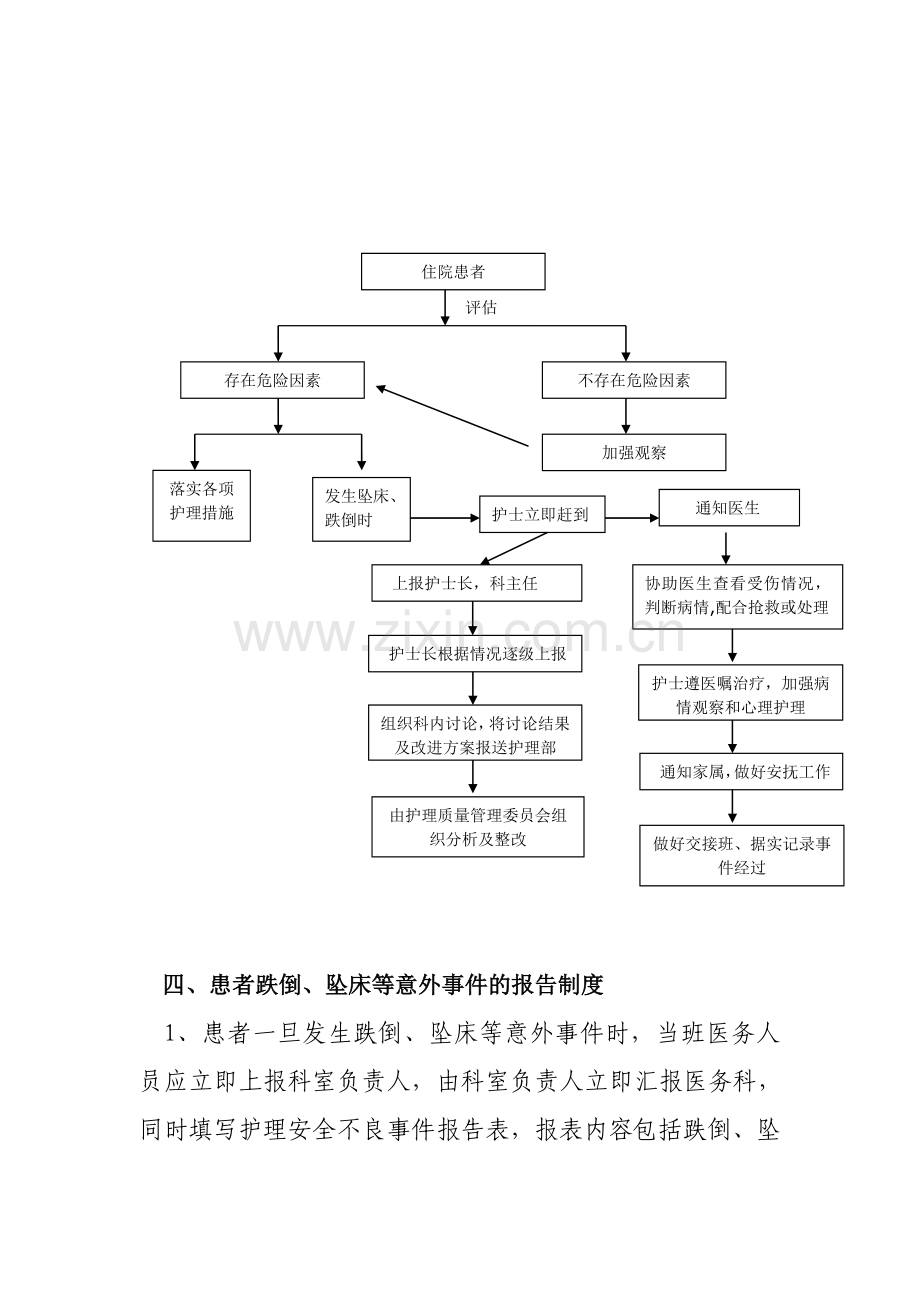 住院患者跌倒、坠床等意外事件报告制度、处理预案和工作流程.doc_第3页