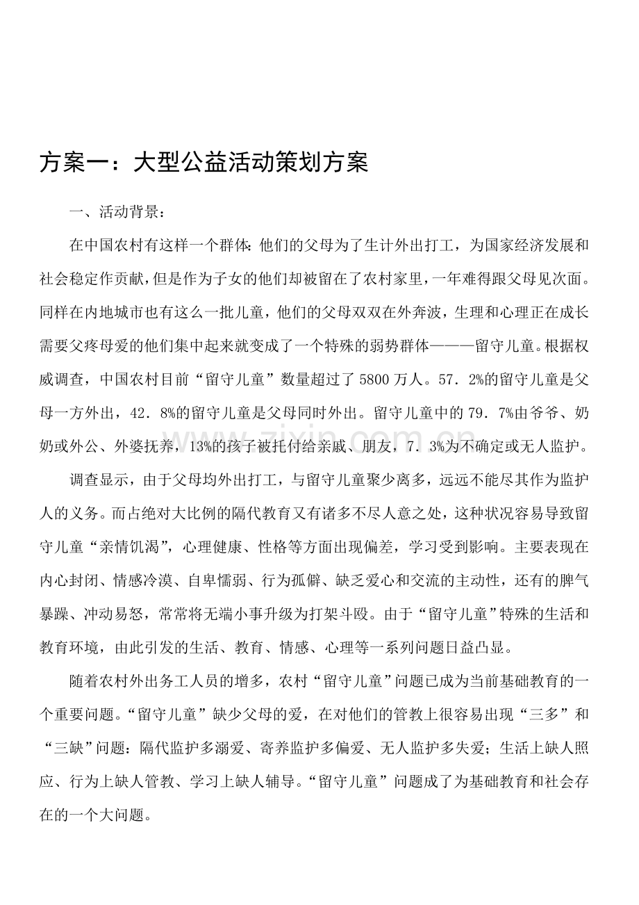 大型公益活动策划方案.doc_第1页