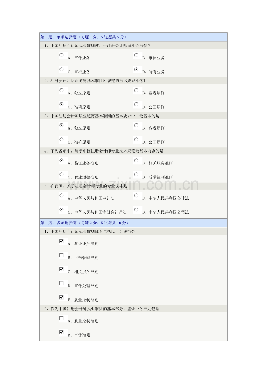 《审计学》第02章在线测试.doc_第1页