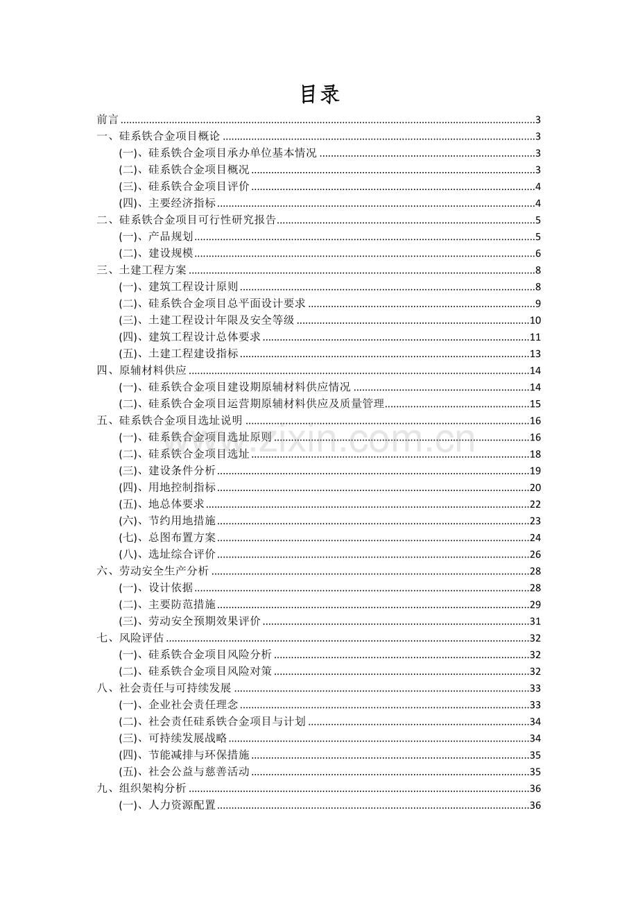 2024年硅系铁合金项目可行性分析报告.docx_第2页