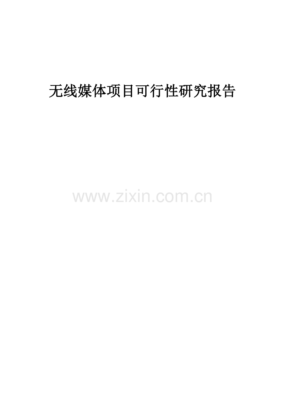 2024年无线媒体项目可行性研究报告.docx_第1页