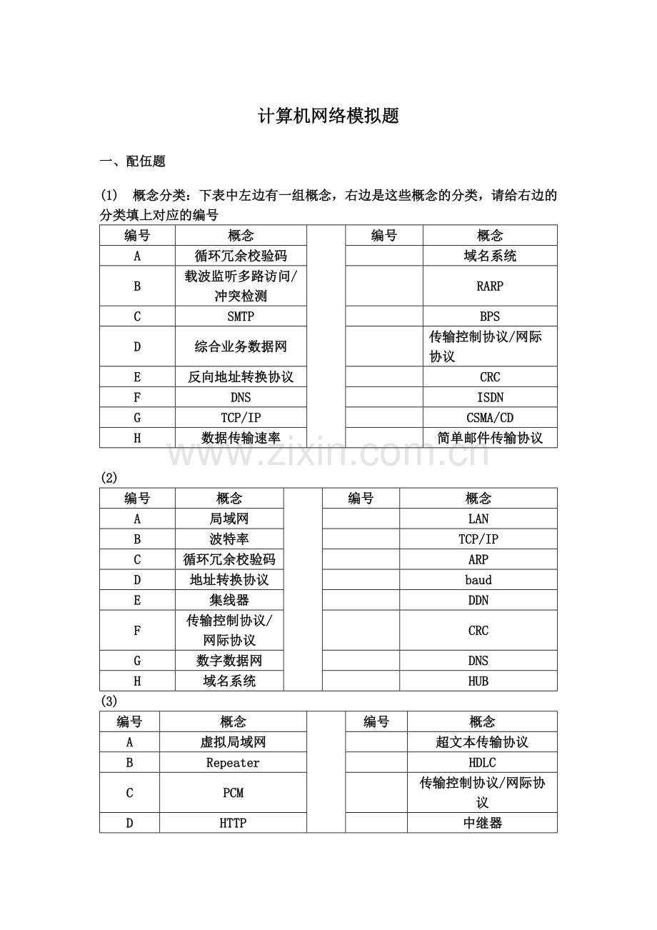 电大期末考试计算机网络模拟题.doc_第2页