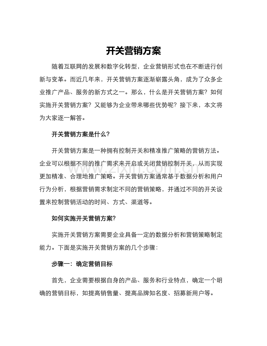 开关营销方案.docx_第1页