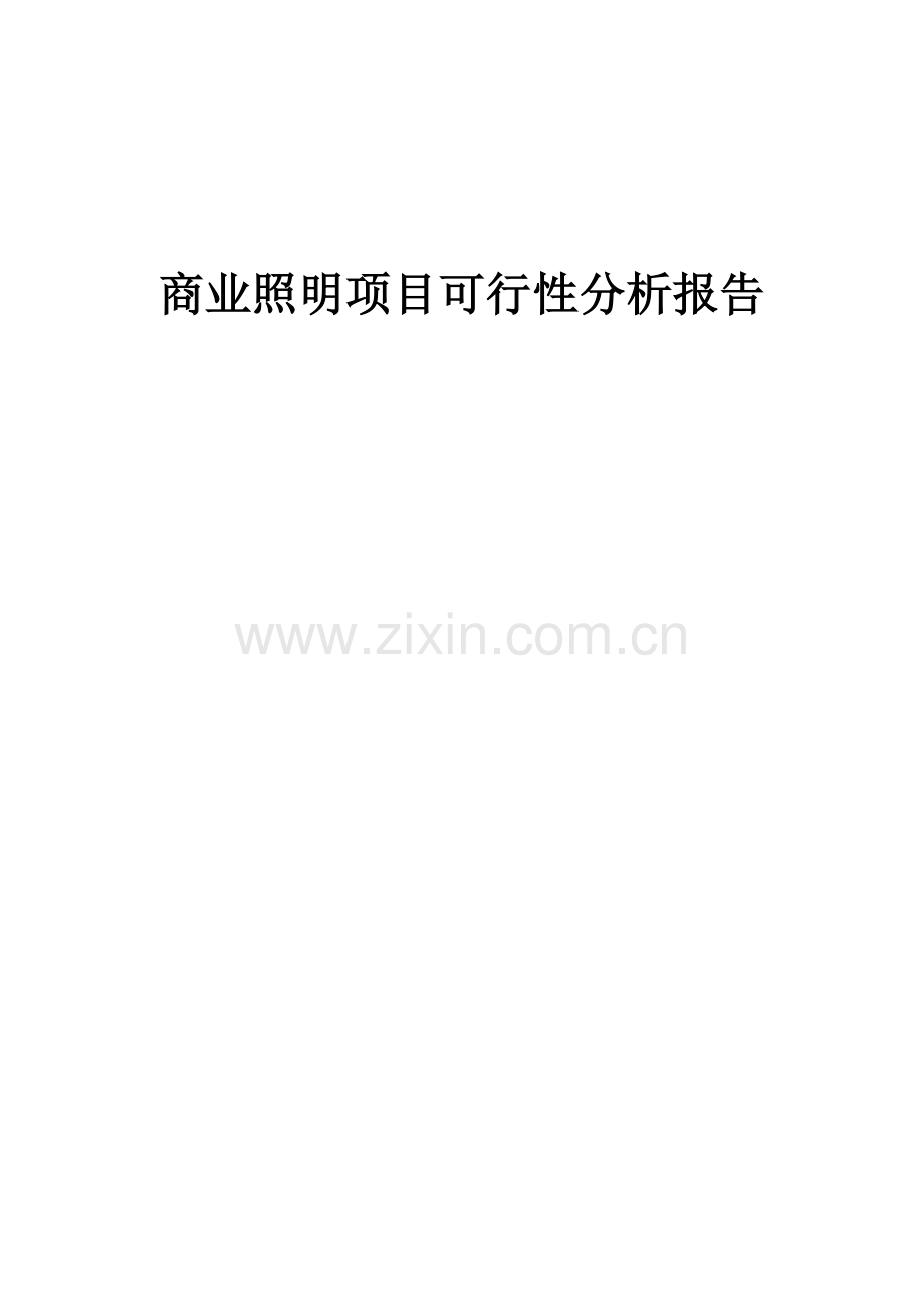 2024年商业照明项目可行性分析报告.docx_第1页