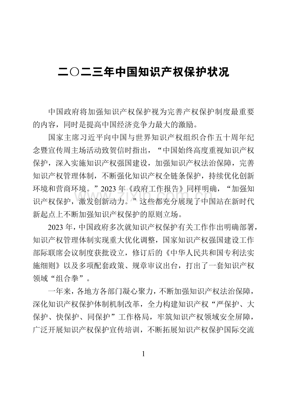 2023年中国知识产权保护状况.pdf_第3页