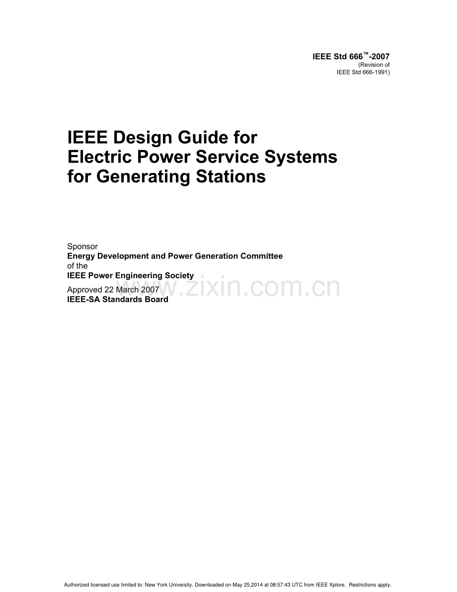 IEEE 666-2007 发电站电力服务系统设计导则.pdf_第3页