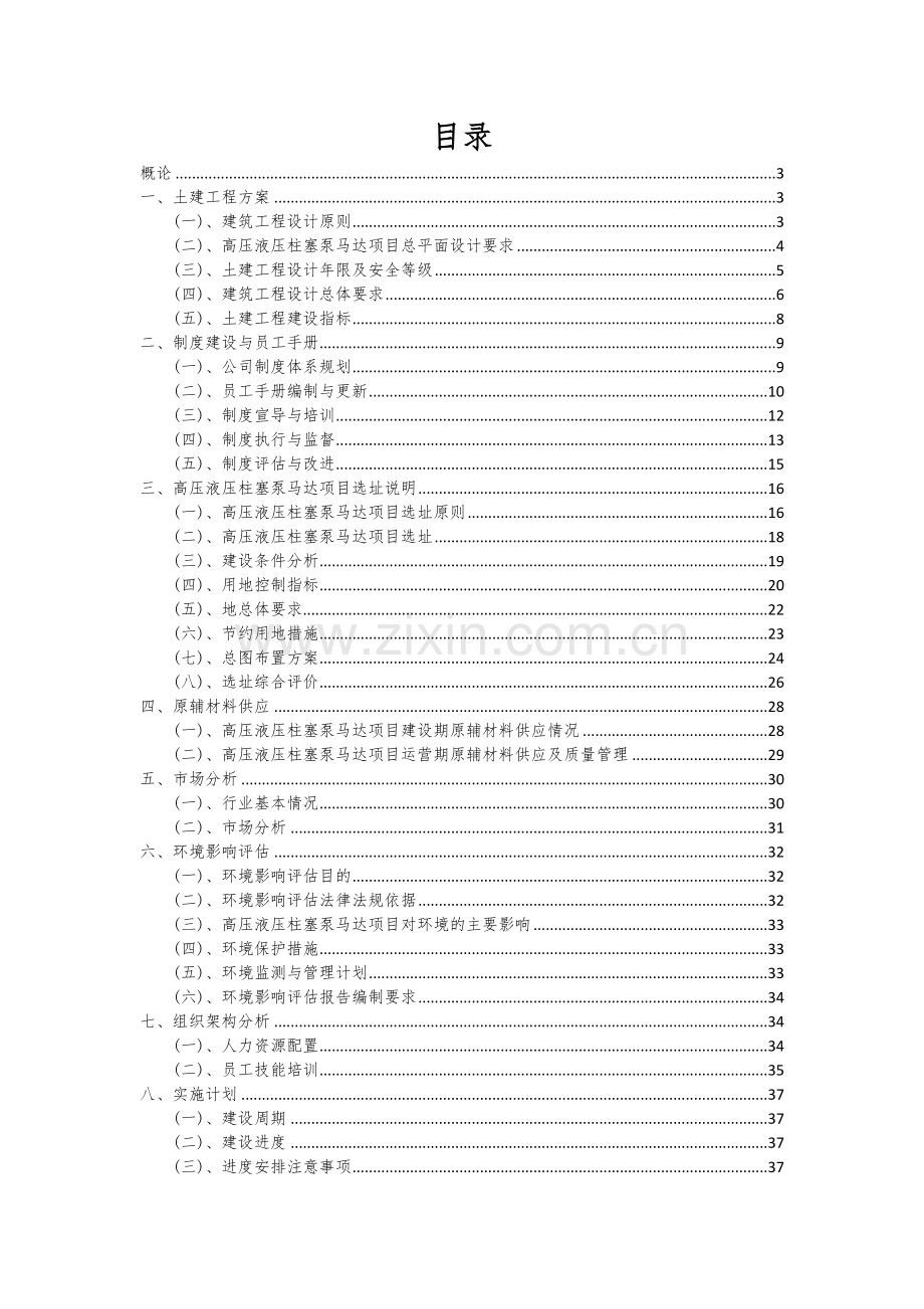 2024年高压液压柱塞泵马达项目投资分析及可行性报告.docx_第2页