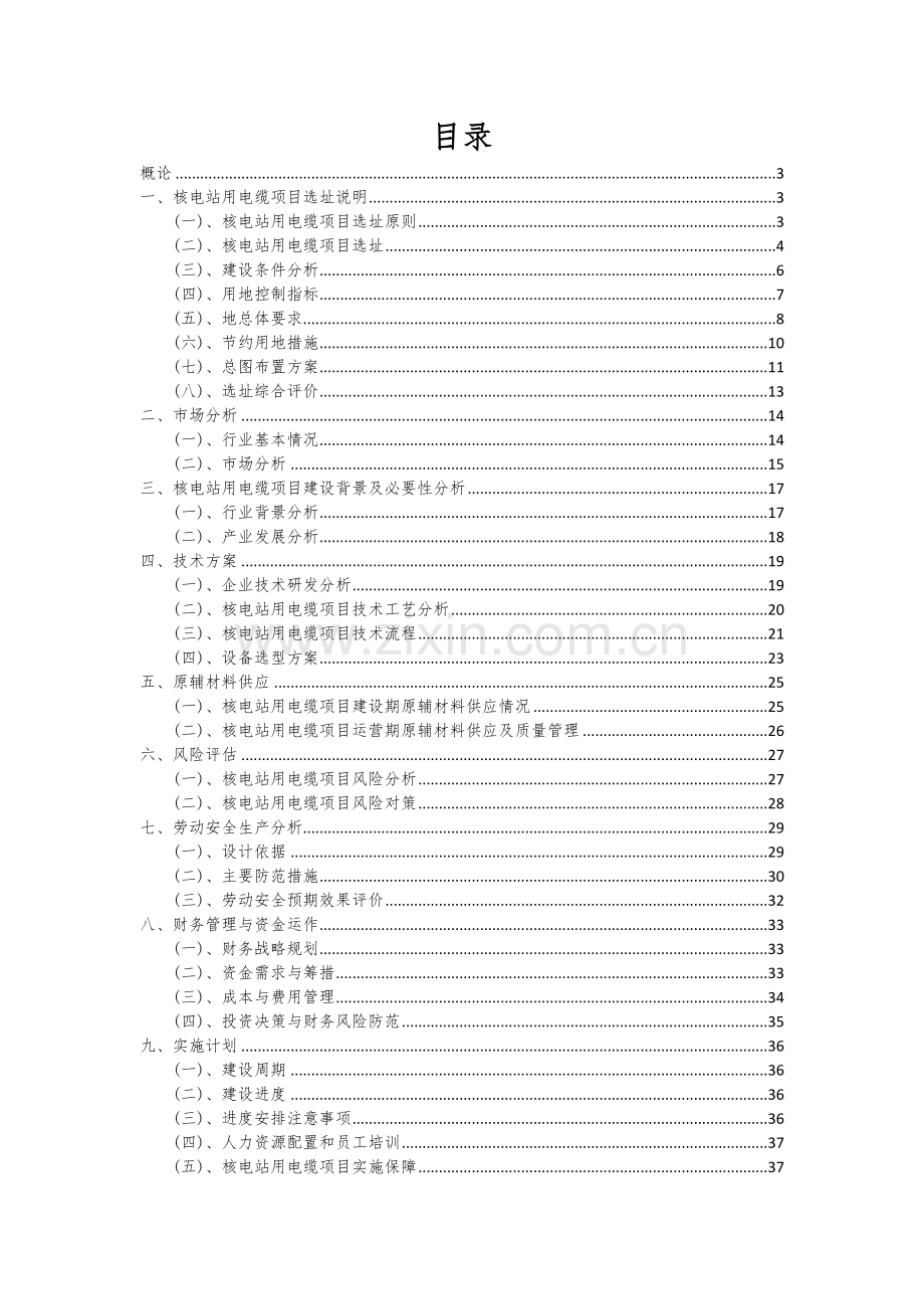 2024年核电站用电缆项目可行性分析报告.docx_第2页