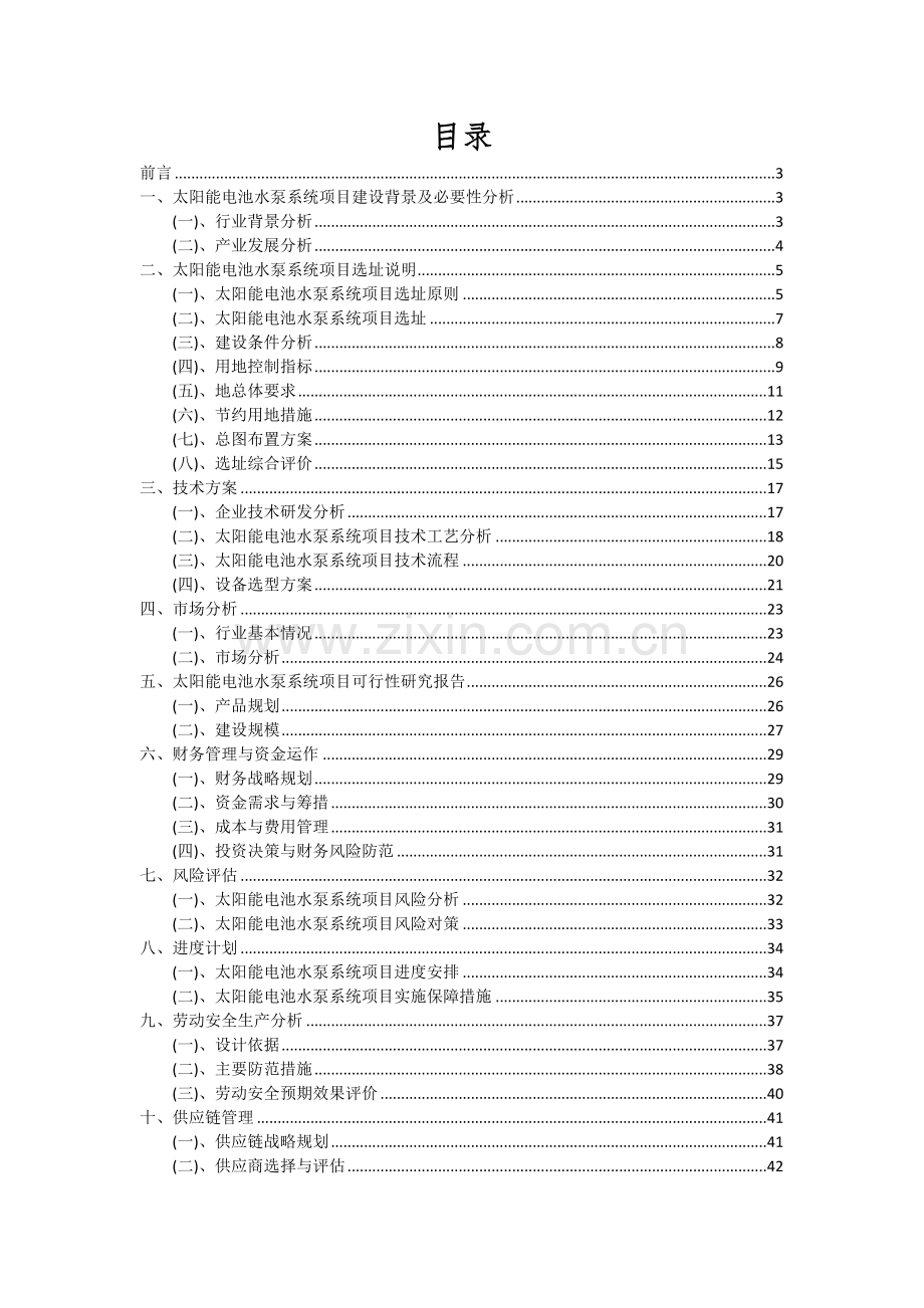 2024年太阳能电池水泵系统项目可行性研究报告.docx_第2页