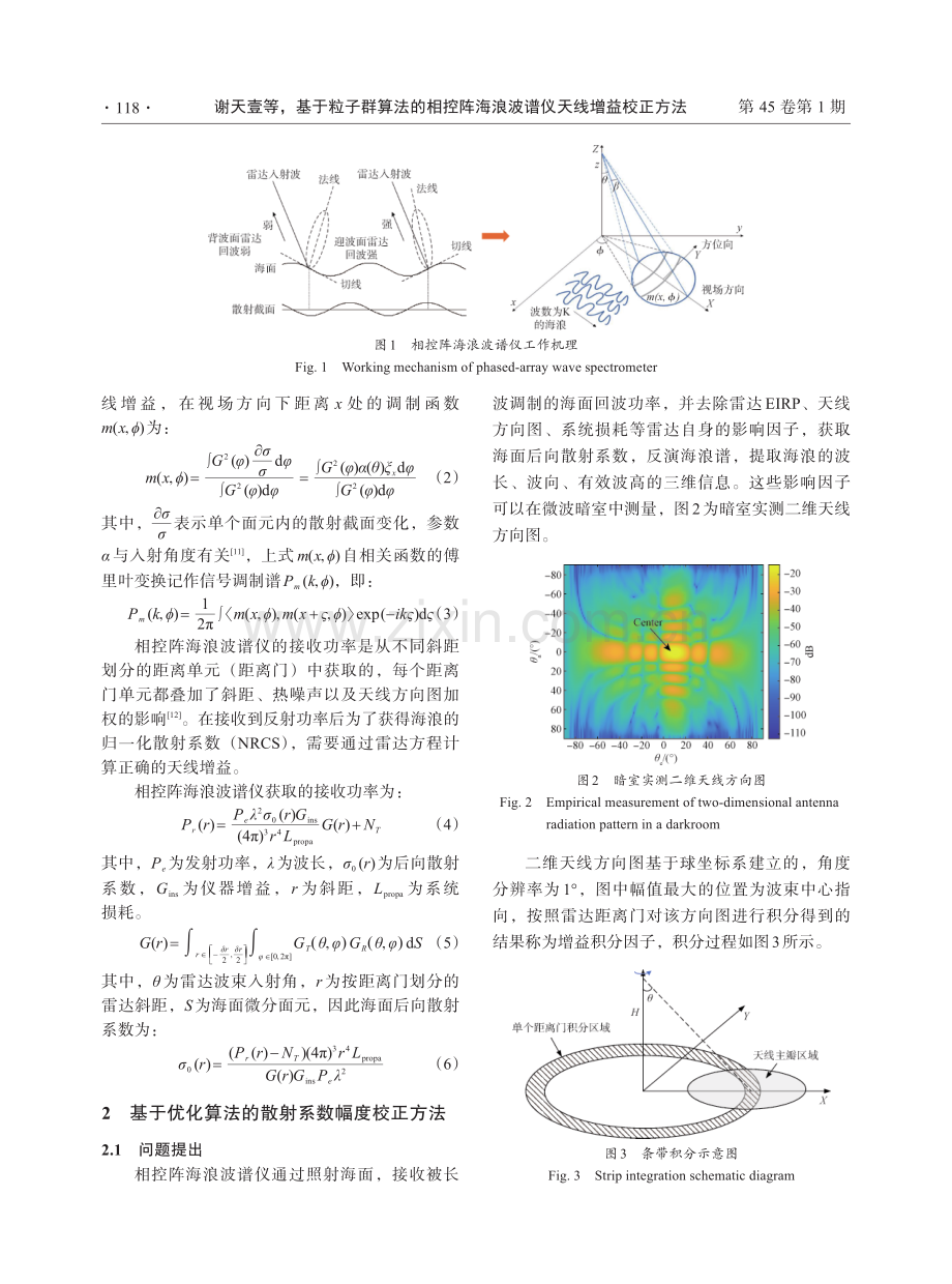 基于粒子群算法的相控阵海浪波谱仪天线增益校正方法.pdf_第3页