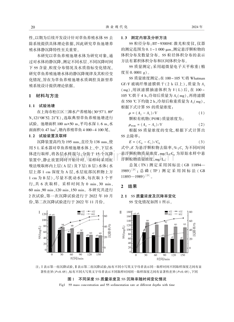 草鱼池塘养殖水体的悬浮物特征.pdf_第2页