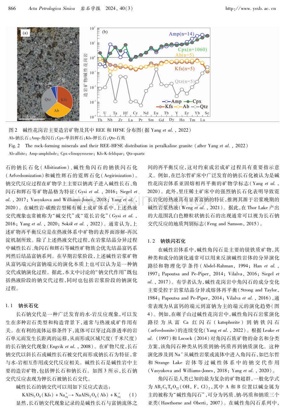 钠交代作用对碱性花岗岩体系中稀土富集成矿的贡献.pdf_第3页