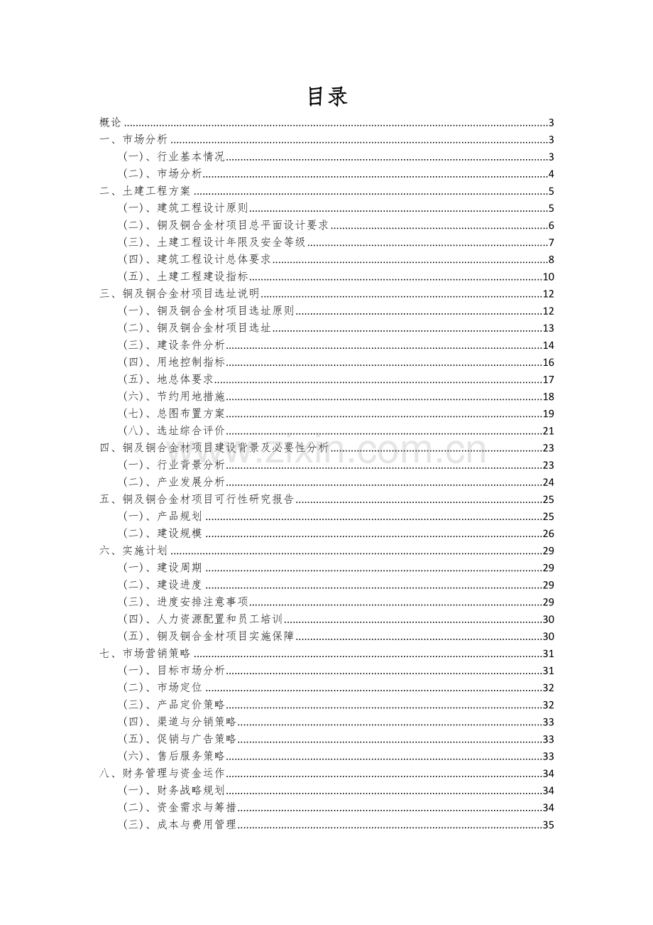 2024年铜及铜合金材项目投资分析及可行性报告.docx_第2页