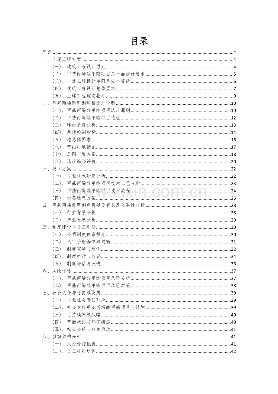 2024年甲基丙烯酸甲酯项目可行性分析报告.docx_第2页